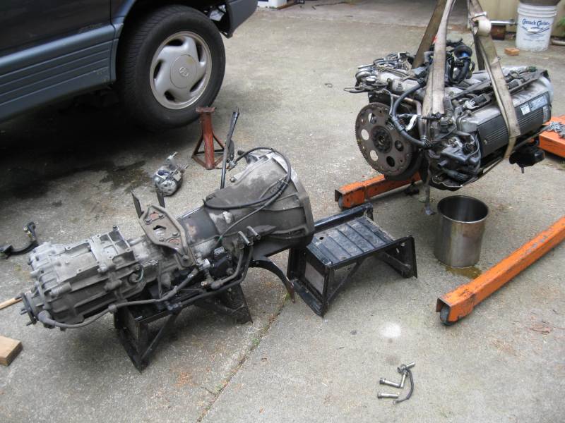 A twist on Previa engine removal